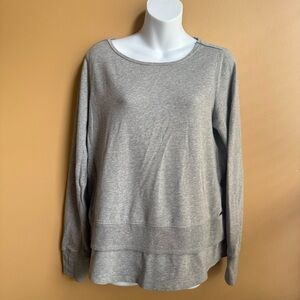 Nanette Lepore Heather Gray Cut Out Twist Women's Blouse Size Medium